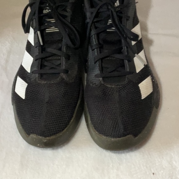 Adidas Black and White Athletic Shoes with Mesh Upper - Picture 3 of 8